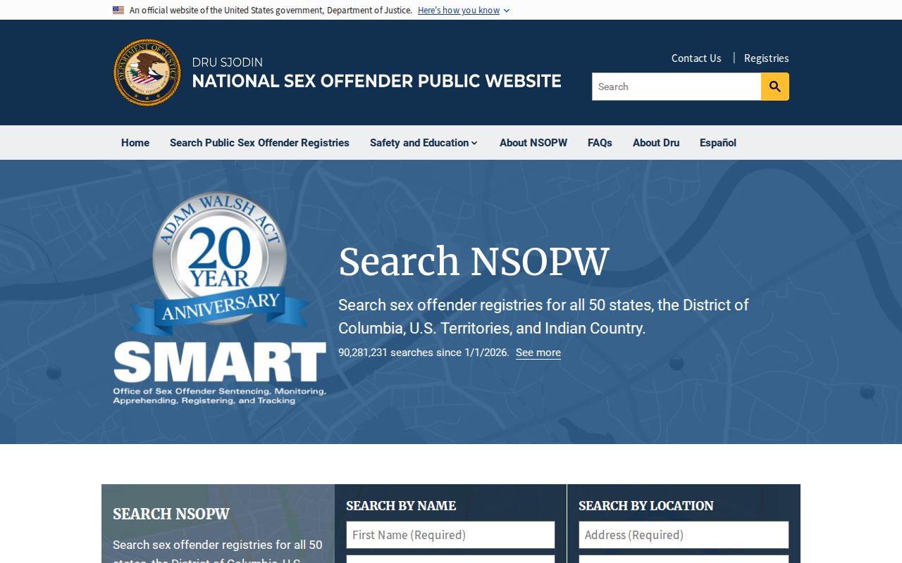Clackamas County sex offender check national NSOPW search
