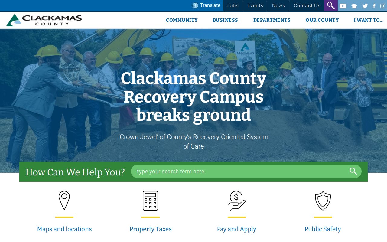 Clackamas County department gateway for criminal record requests